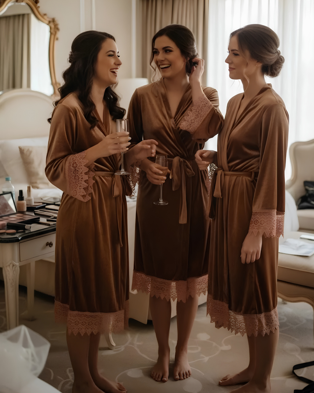 Bridesmaid Velvet Lace Robe, Custom Wedding Robe, Wedding Dress, Wedding Slip On Lingerie, Tulle Robe for Wedding, Bridesmaid Robe, Pyjamas Robe