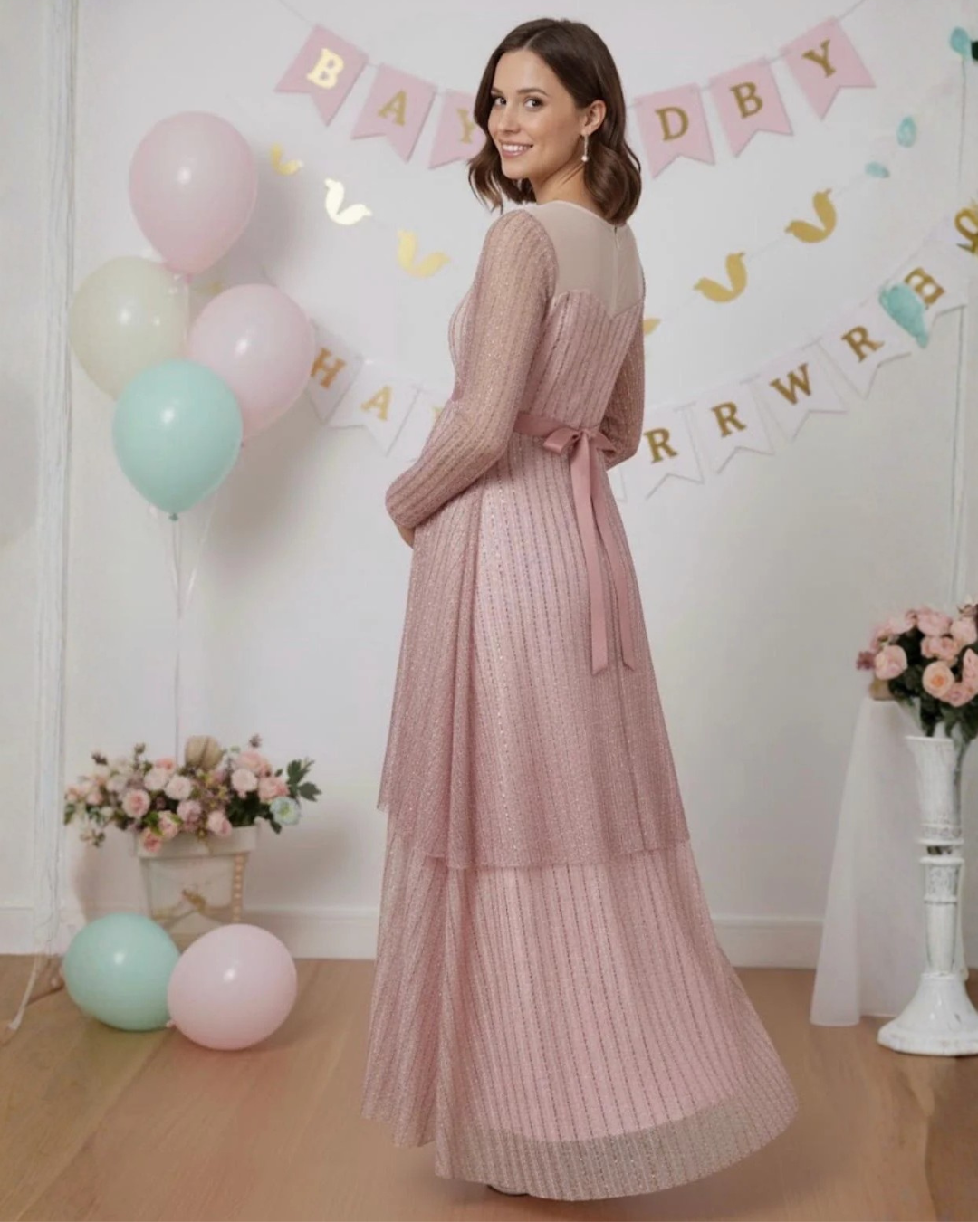 Baby Shower Dress, Custom Maternity Dress, Maternity Ball Dress, Occasion Dress for Pregnancy, Gift for Mother To Be, Senior Photo Props