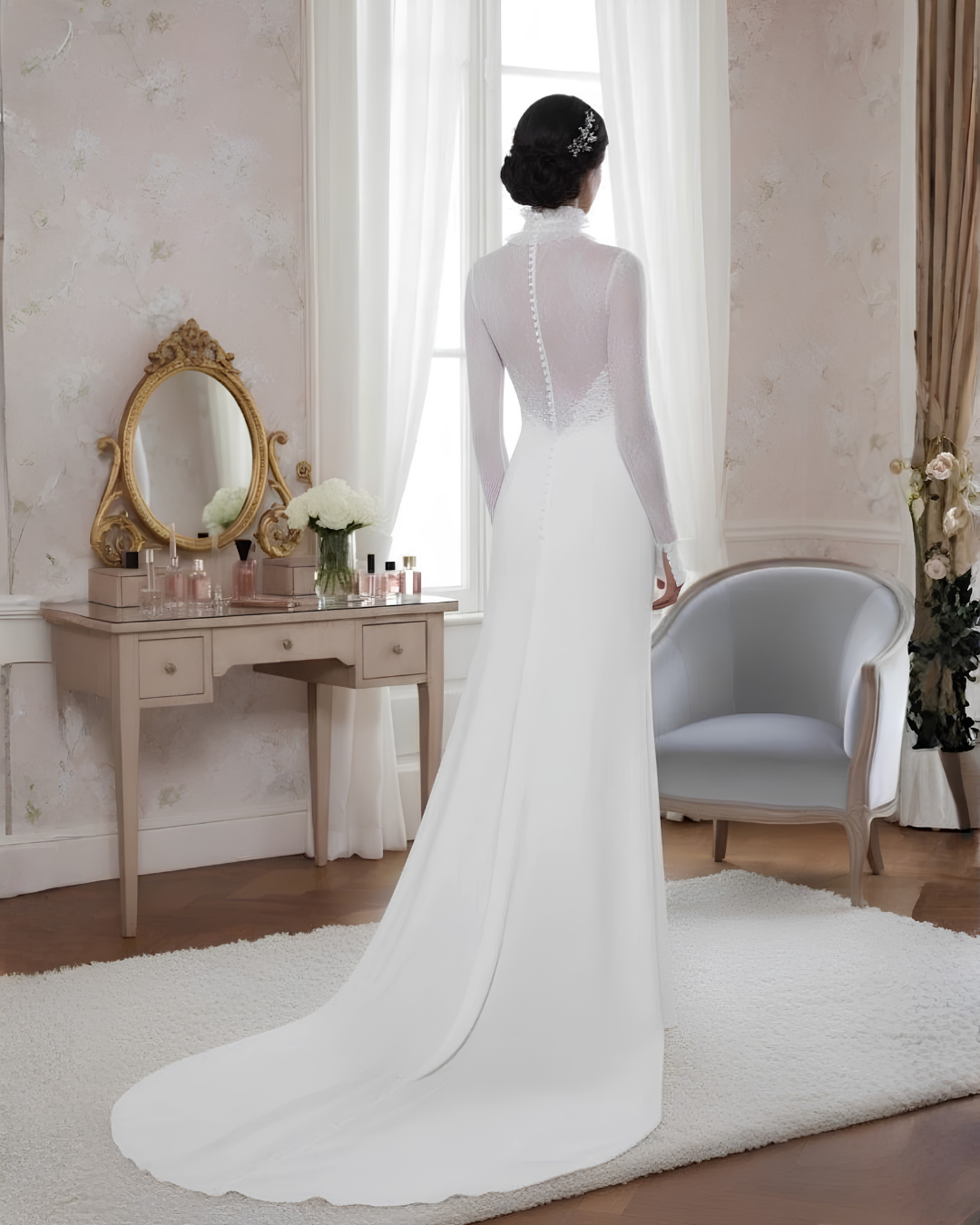Bridal Robe, Wedding Robes for Brides, Tulle Robe, Wedding Day Robe, Gift for Bride To Be, Bridal Morning Robe
