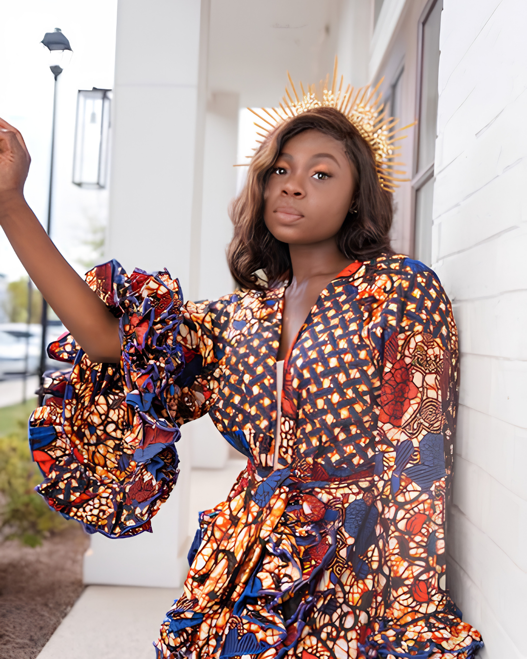 Kemi African Ruffle Dress, Ankara Dress for Women, African Print Dress, African Wedding Guest Dress, Ankara Party Dress, Women’s African Clothing, Traditional African Dress, African Print Midi Dress, Ankara Maxi Dress, African Occasion Wear