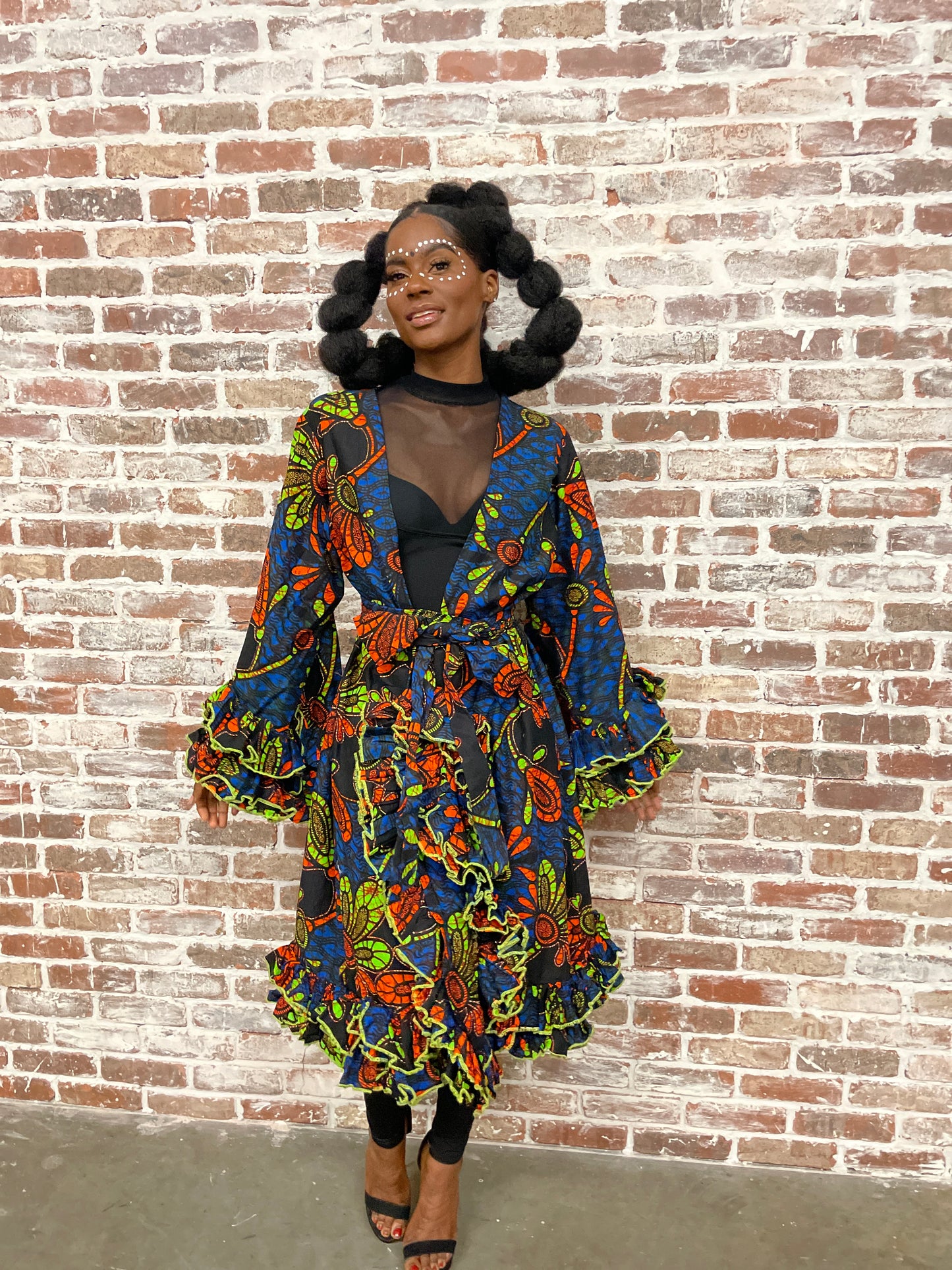 Zaia African Ruffle Dress