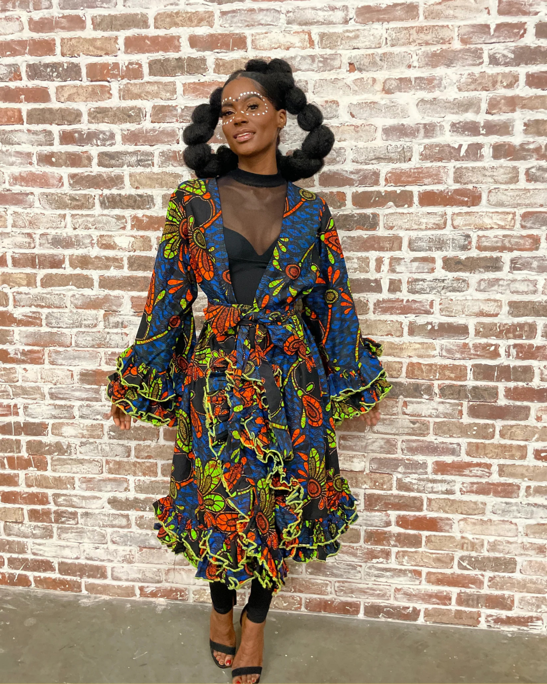 Zaia African Ruffle Dress, Ankara Dress for Women, African Print Dress, African Wedding Guest Dress, Ankara Party Dress, Women’s African Clothing, Traditional African Dress, Ankara Styles for Ladies, African Print Midi Dress, African Occasion Wear