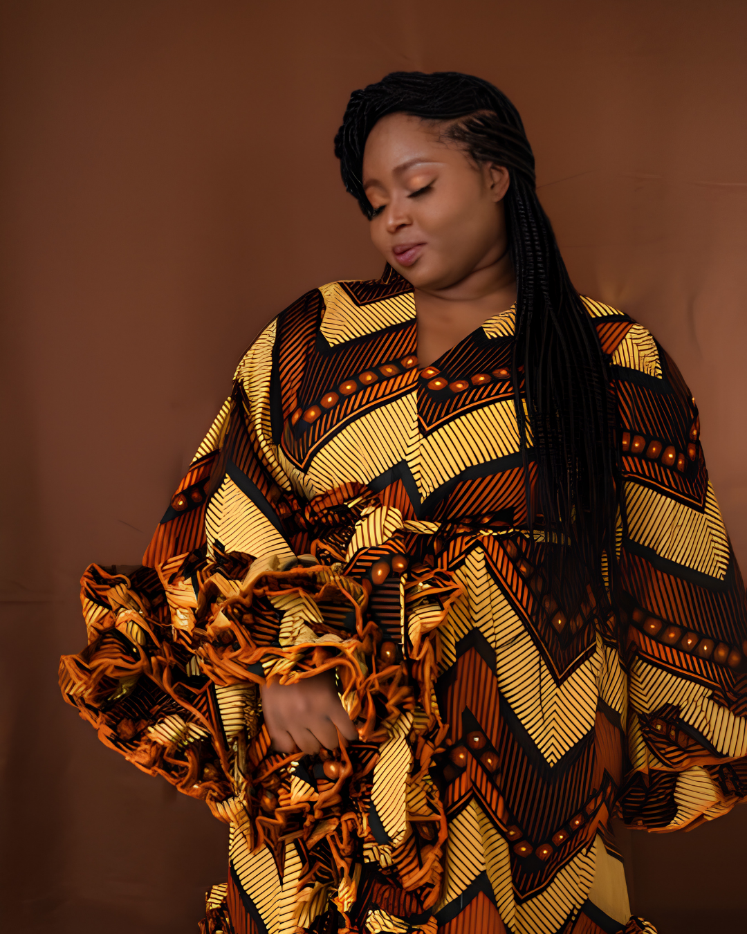 Ona African Ruffle Dress, Ankara Dress for Women, African Print Dress, African Wedding Guest Dress, Ankara Party Dress, Women’s African Clothing, Traditional African Dress, Ankara Styles for Ladies, African Print Midi Dress, African Occasion Wear