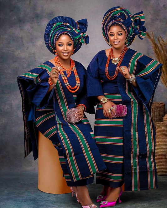 Classic Asooke Iro And Buba, Mother Of The Bride And Groom Outfits, 40th Birthday Attire, Asooke For Women, Nigerian Wedding Suit, Asooke