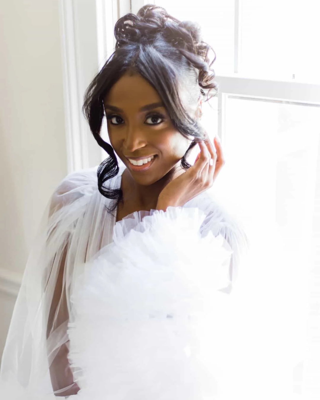 Cutie Short Tulle Ruffle Robe