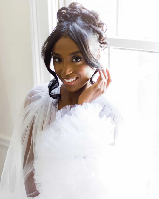 Cutie Short Tulle Ruffle Robe
