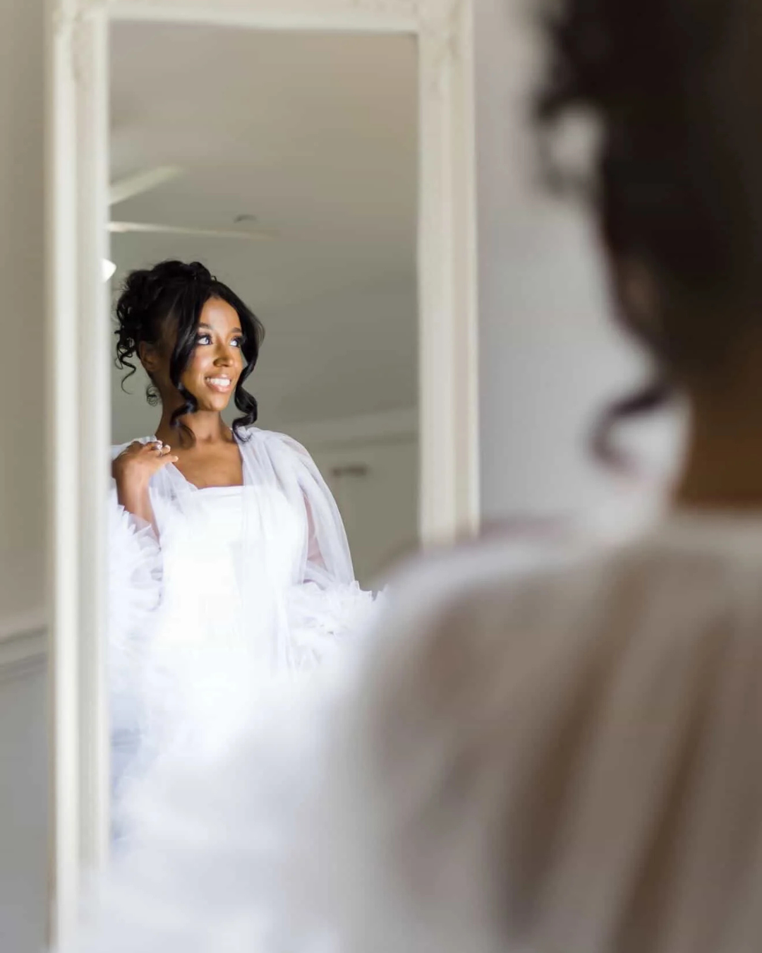 Cutie Short Tulle Ruffle Robe