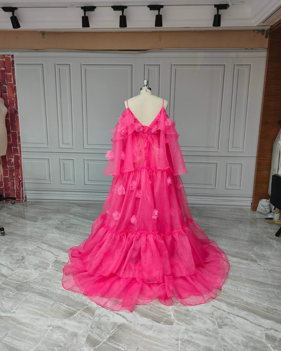 3-D Rose Maternity Robe