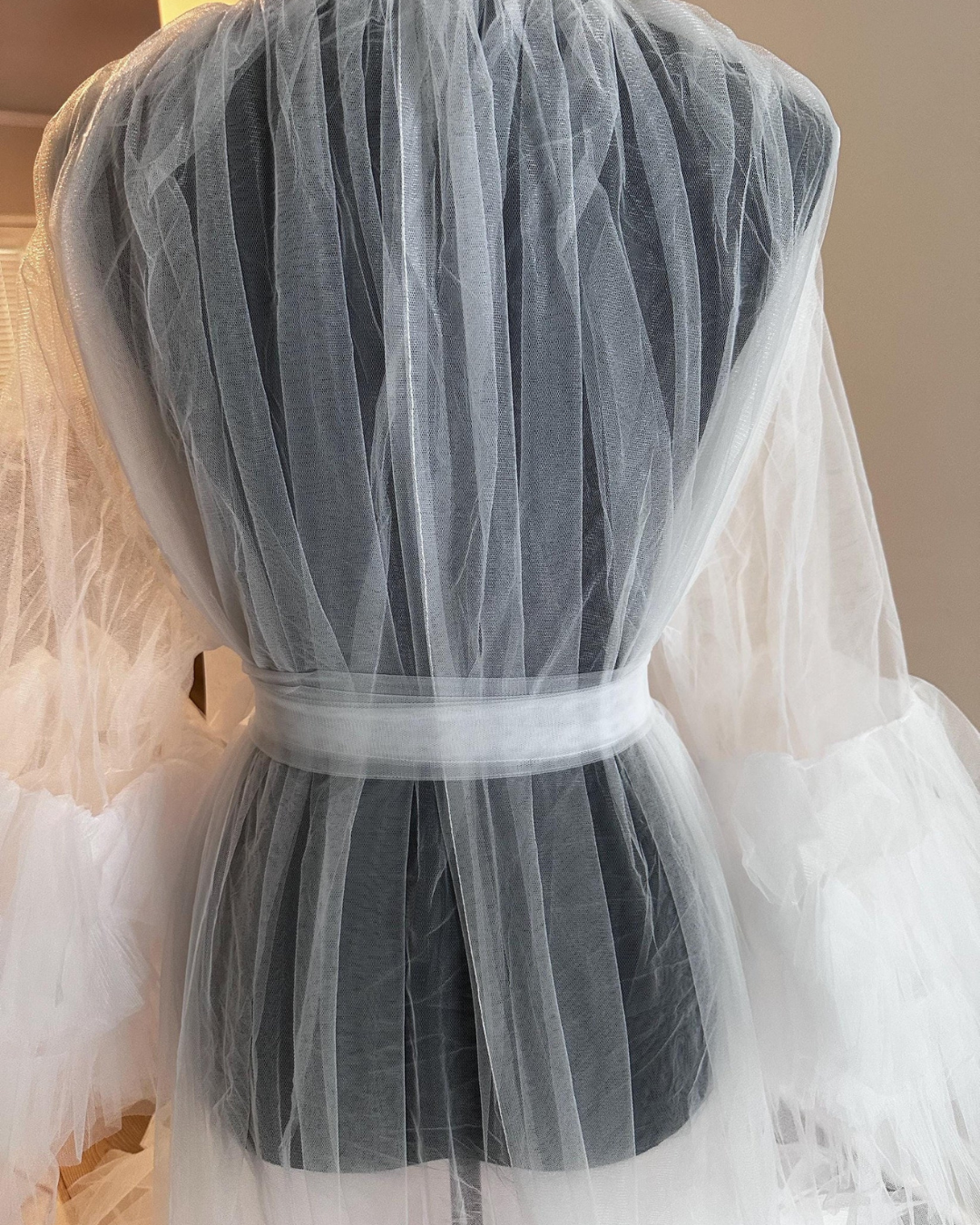 Bridal Robe, Wedding Robes for Brides, Tulle Robe, Wedding Day Robe, Gift for Bride to be, Bridal morning robe,Long Bridal Robe 2025 bride