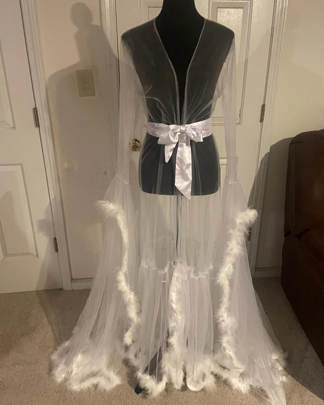 Bridal Robe, Wedding Robes, Short Tulle Robe, Wedding Day Robe, Gift for Bride To Be, Bridal Morning Robe, Gift For Her, 2025 Bride, 2026 Bride