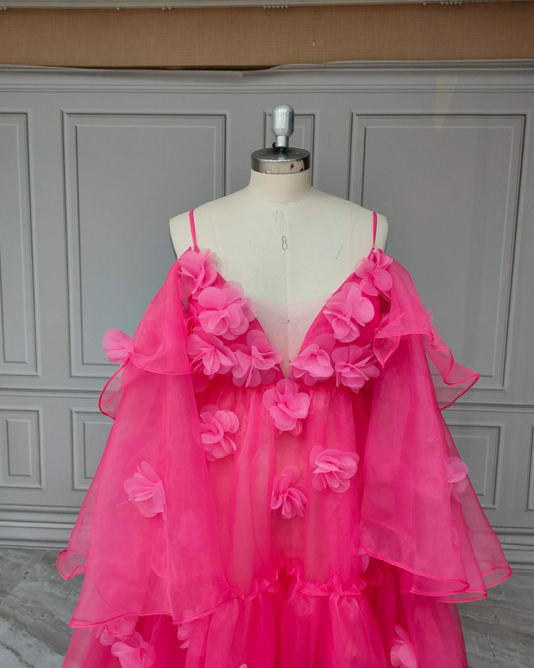 3-D Rose Maternity Robe
