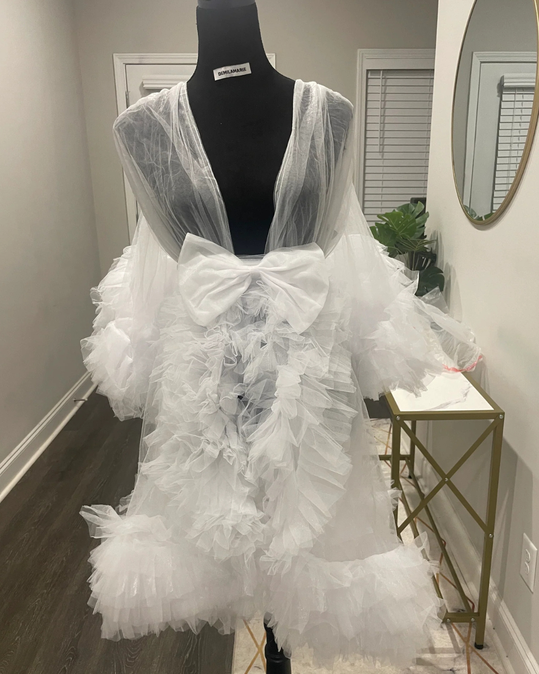 Cutie Short Tulle Ruffle Robe