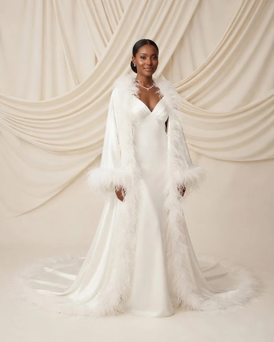 Anna Marie Feathers Bridal Robe