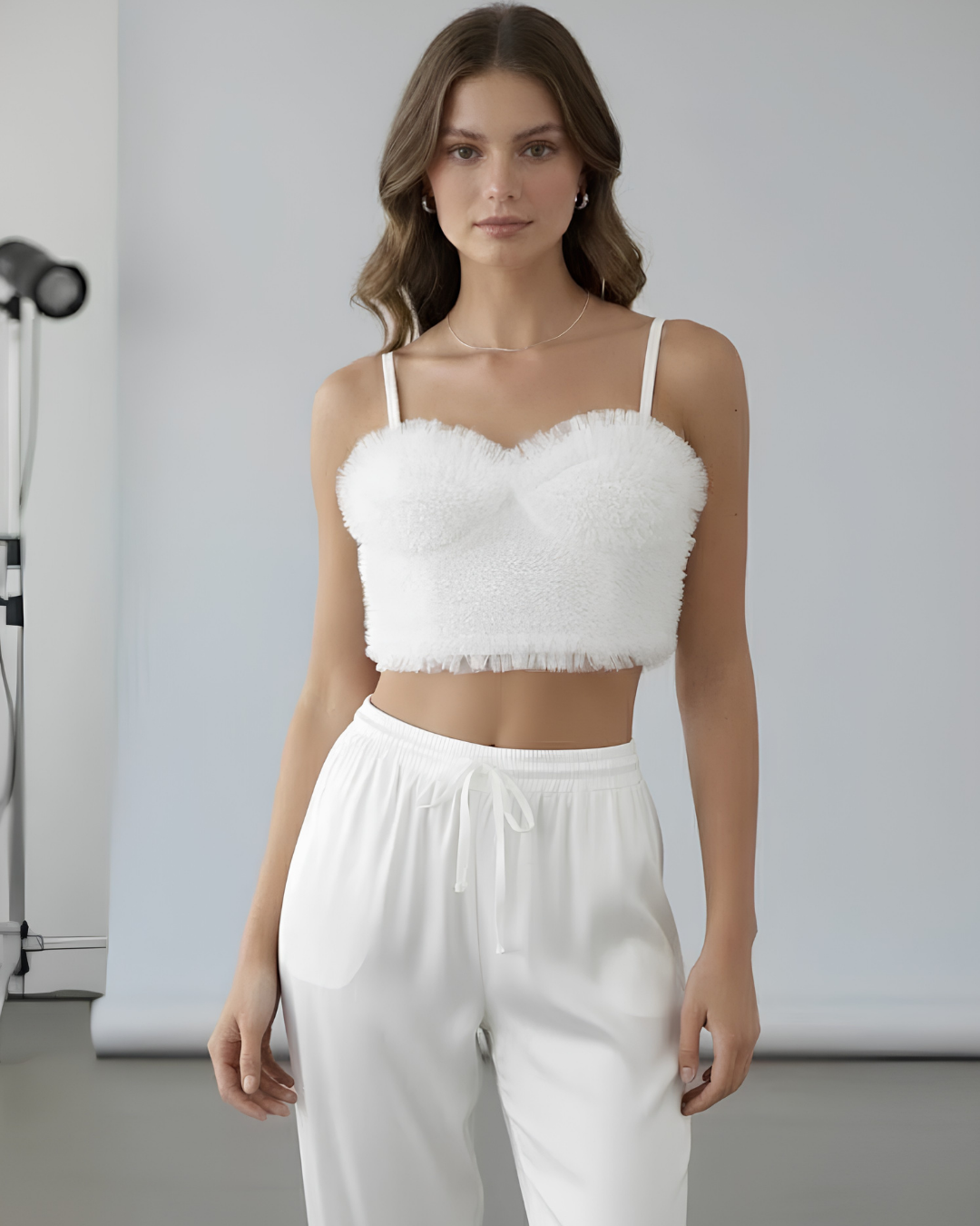 Bridal Bustier, Bachelorette Top Gift for Bride, Ruffle Lingerie, Wedding Day Slip Dress, Gift for Bride To Be, Bridal Morning Slip, Lingerie