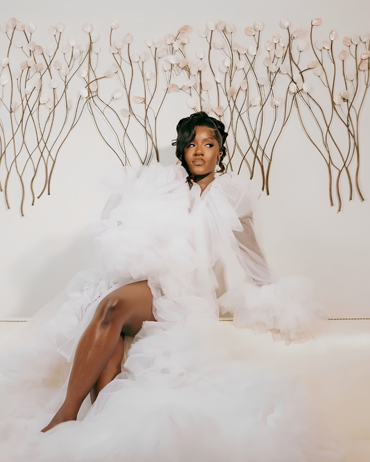 Andra Bridal Ruffle Robe