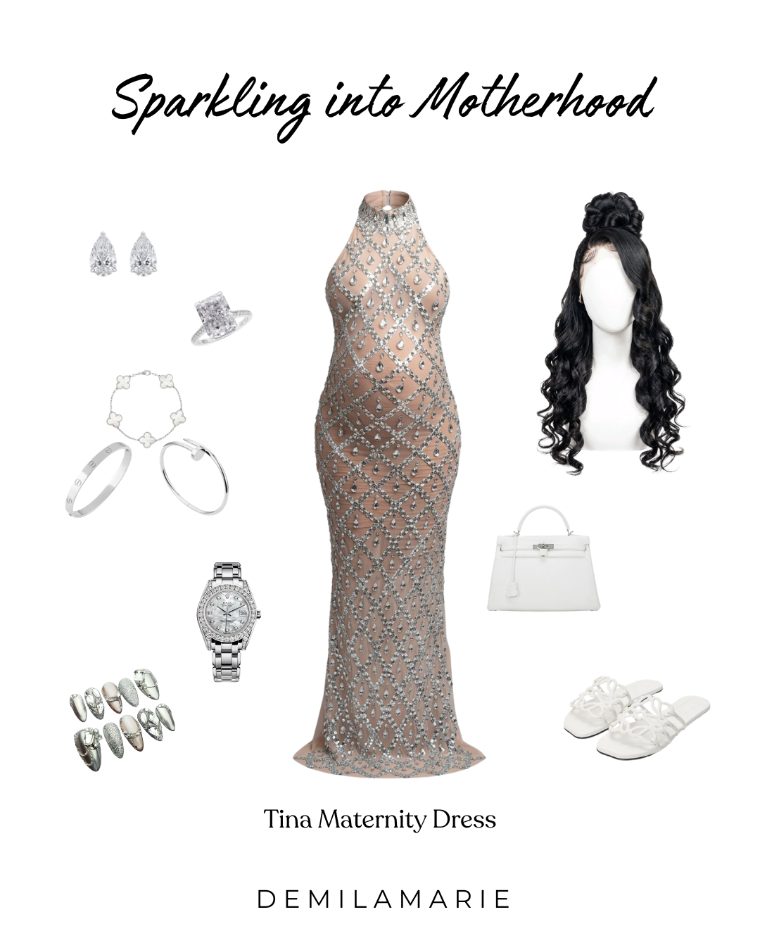 Tina Diamond Maternity Dress