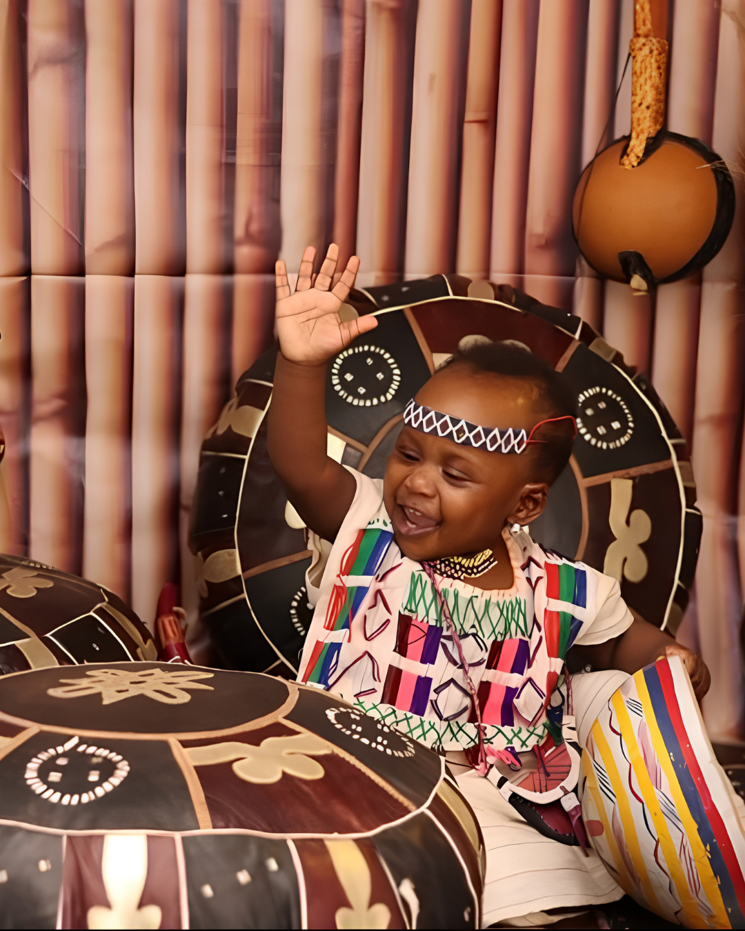 Fulani Outfits For Little Girls, African Attire For Kids, Nomadic Top And Bottom For Girls, 1st Birthday And 2nd Birthday African Outfit