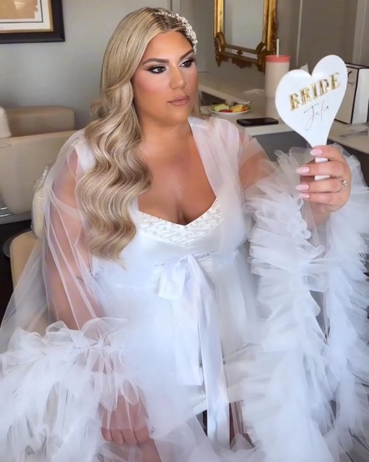 Bridal Robe, Plus Size White Wedding Robes, Wedding Day Robe, Gift For Bride To Be, Bridal Morning Robe, Gift For Her, 2025 Bride, 2026 Bride