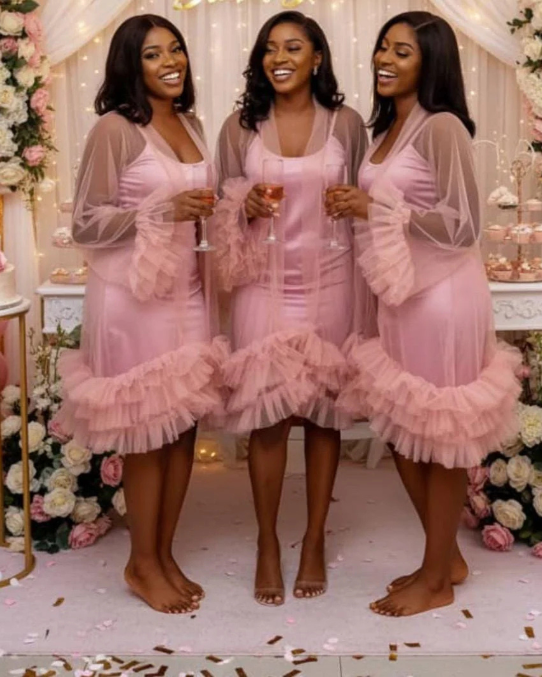 Bridesmaid Robe, Maternity Shoot Robe, Wedding Robe, Wedding Dress, Wedding Slip On Lingerie, Tulle Robe for Wedding, Bridesmaid Robe, Pyjamas Robe