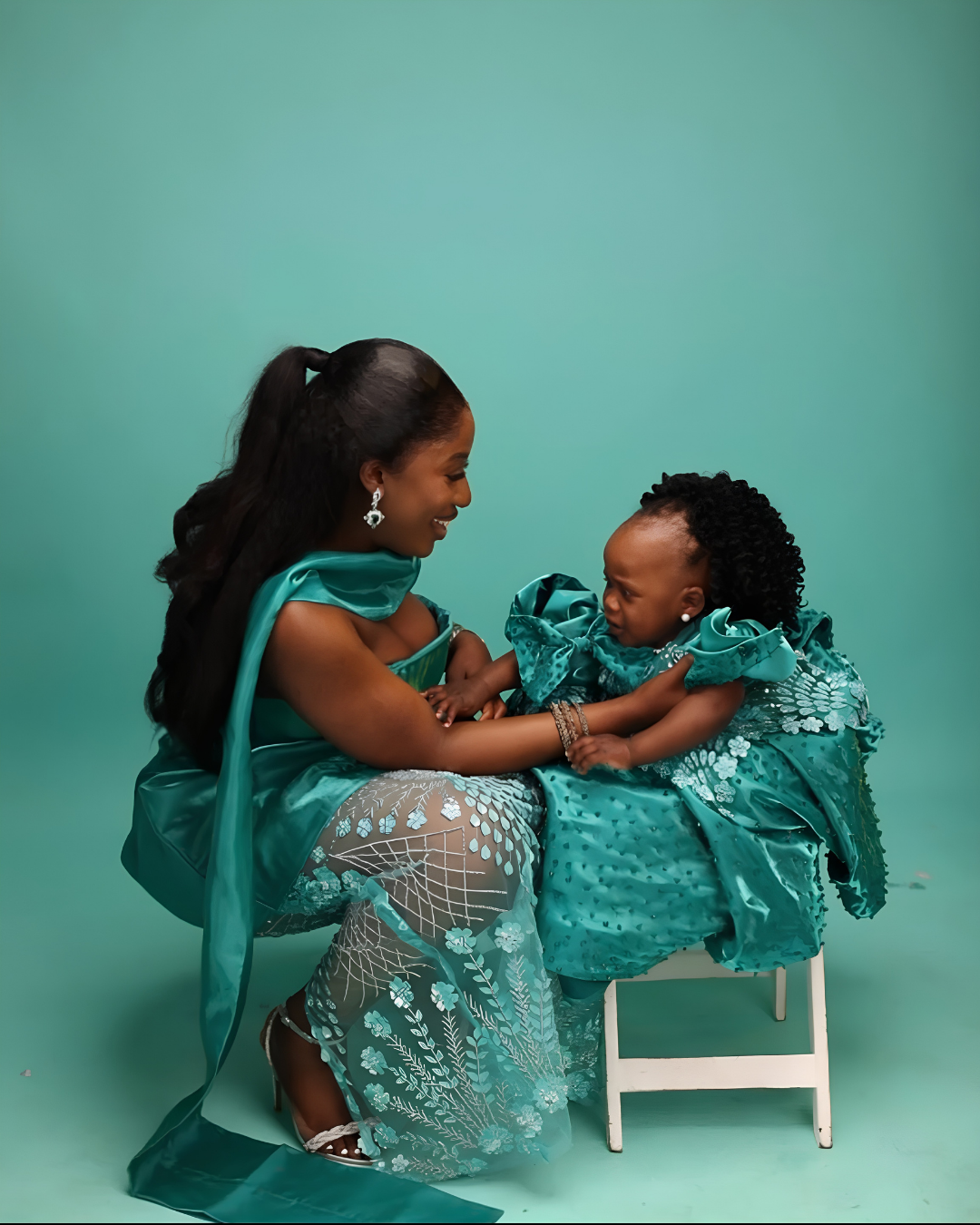 Matching Dresses Mom and Daughter, Liquid organza, Wedding Guest Dresses For Special Occasion, Birthday Photo Shoot Outfit, Mommy & Me