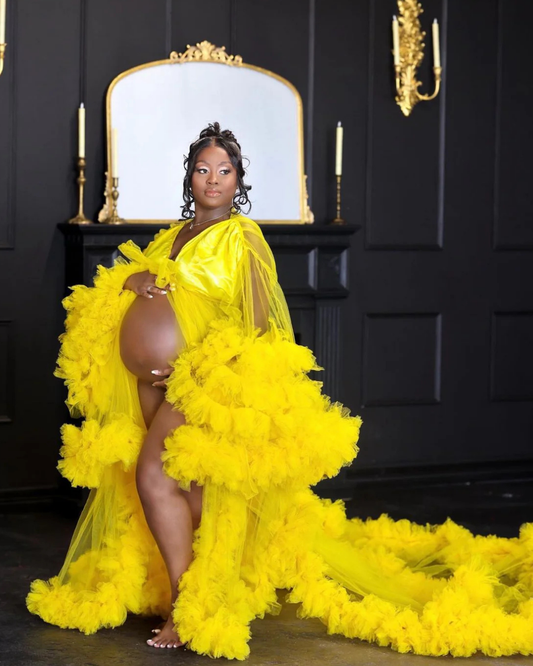 Yellow Maternity Robe