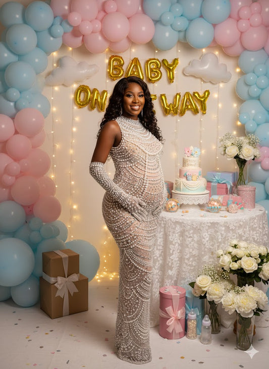 Nikki Pearl Maternity Dress