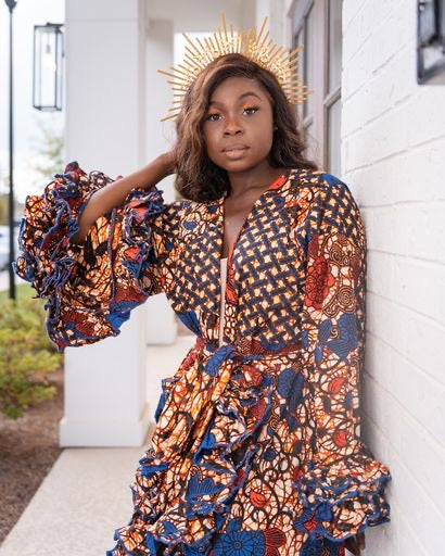 Kemi African Ruffle Dress