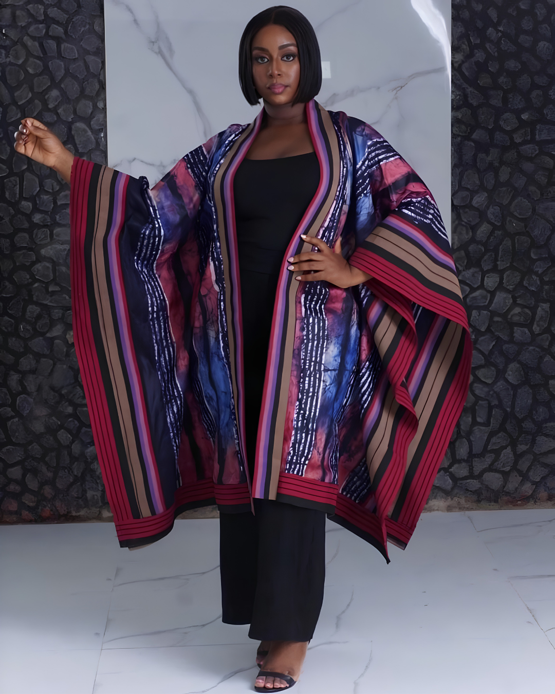 Aso Oke Kimono Two piece, Asooke Kimono And Trouser, Asooke Cover Up, Asooke Jacket And Trouser, Asooke Cotton And Asooke Combo
