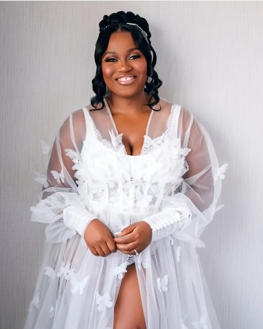 Fiona 3-D Butterfly Robe (Ready to Ship, L)