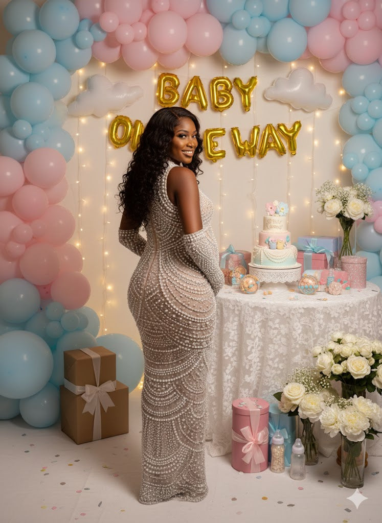 Nikki Pearl Maternity Dress