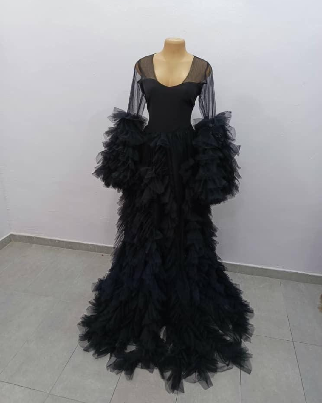 Bridal Robe, Long Color Wedding Robes for Brides, Tulle Robe, Wedding Day Robe, Gift For Her, Bride To Be Wedding Gifts, Bridal Morning Robe