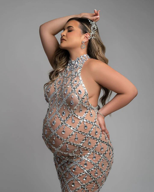 Tina Diamond Maternity Dress Plus Size