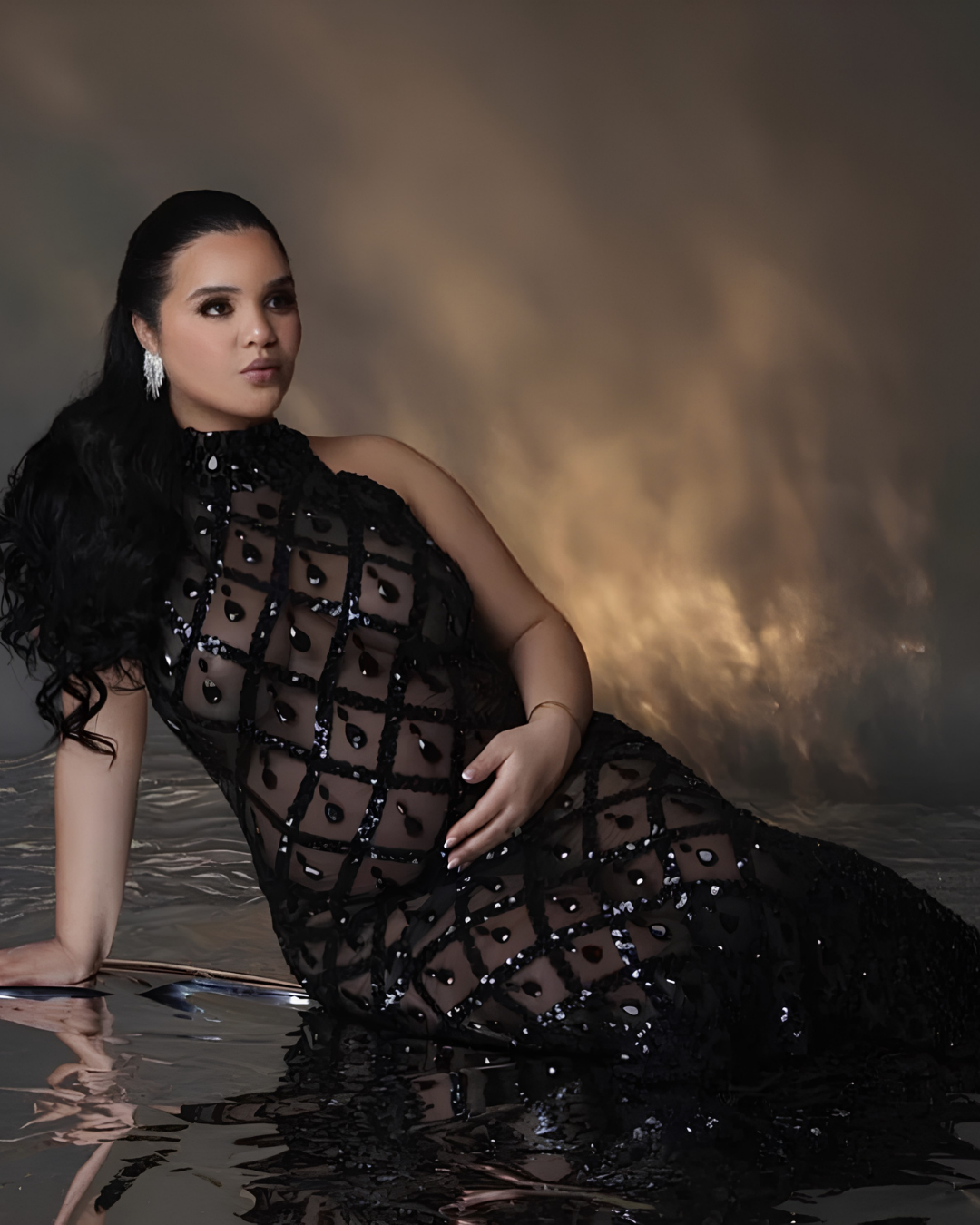 Tina Diamond Maternity Dress Plus Size