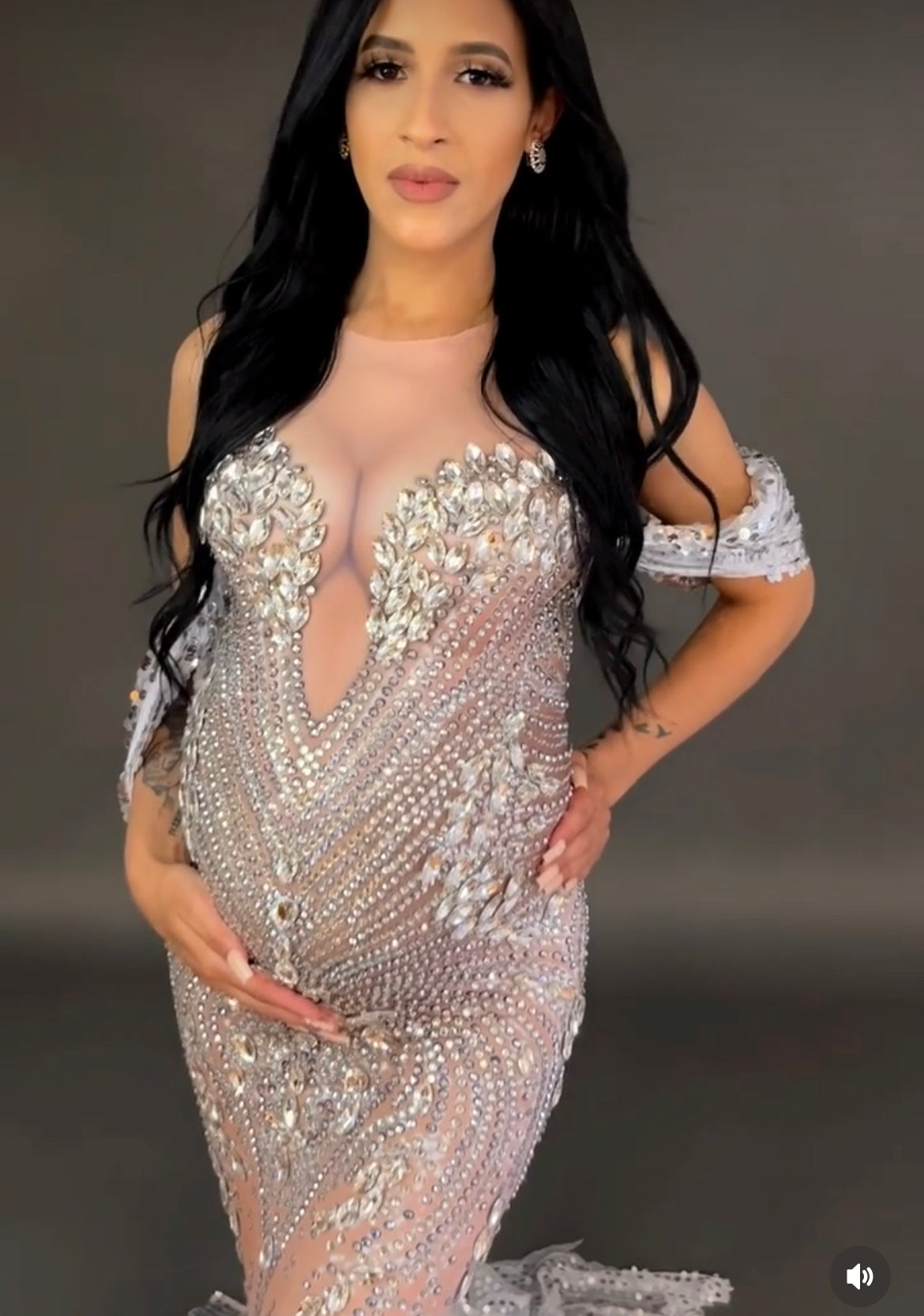 Sonya Body print Maternity Dress