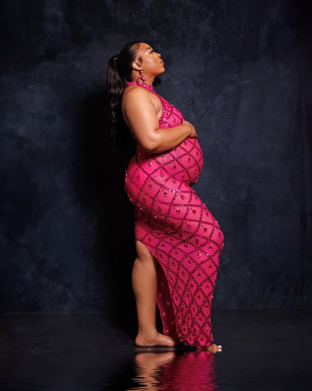 Tina Diamond Maternity Dress Plus Size