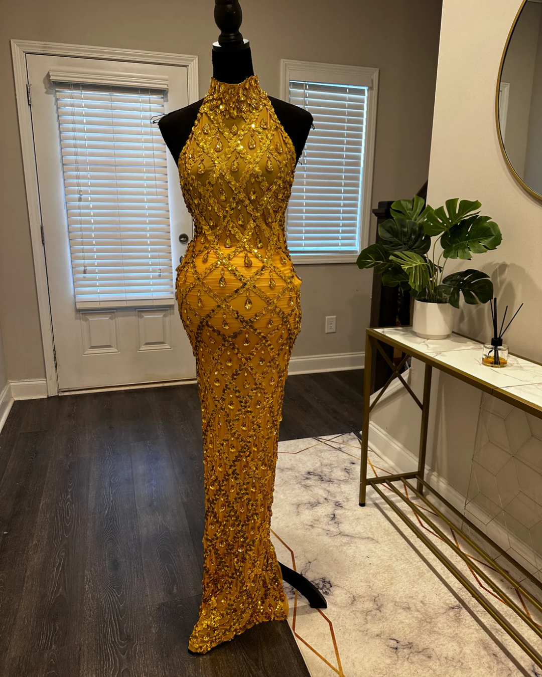 Tina Diamond Maternity Dress Blue / S