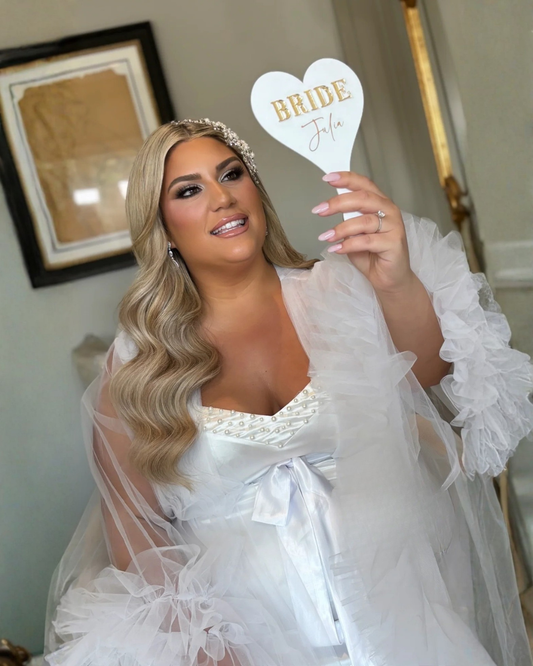 Julia Bridal Robe and Pearl Slip Dress (Ready to Ship)
