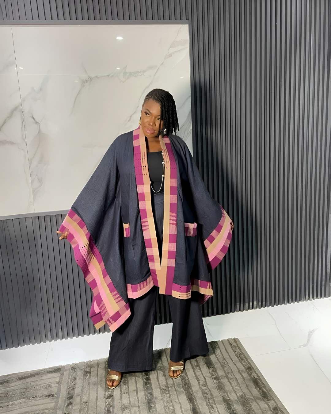 Asooke Kimono Two Piece, Asooke Kimono And Trouser, Asooke Cover Up, Asooke Jacket And Trouser, Asooke Cotton, Asooke Combo