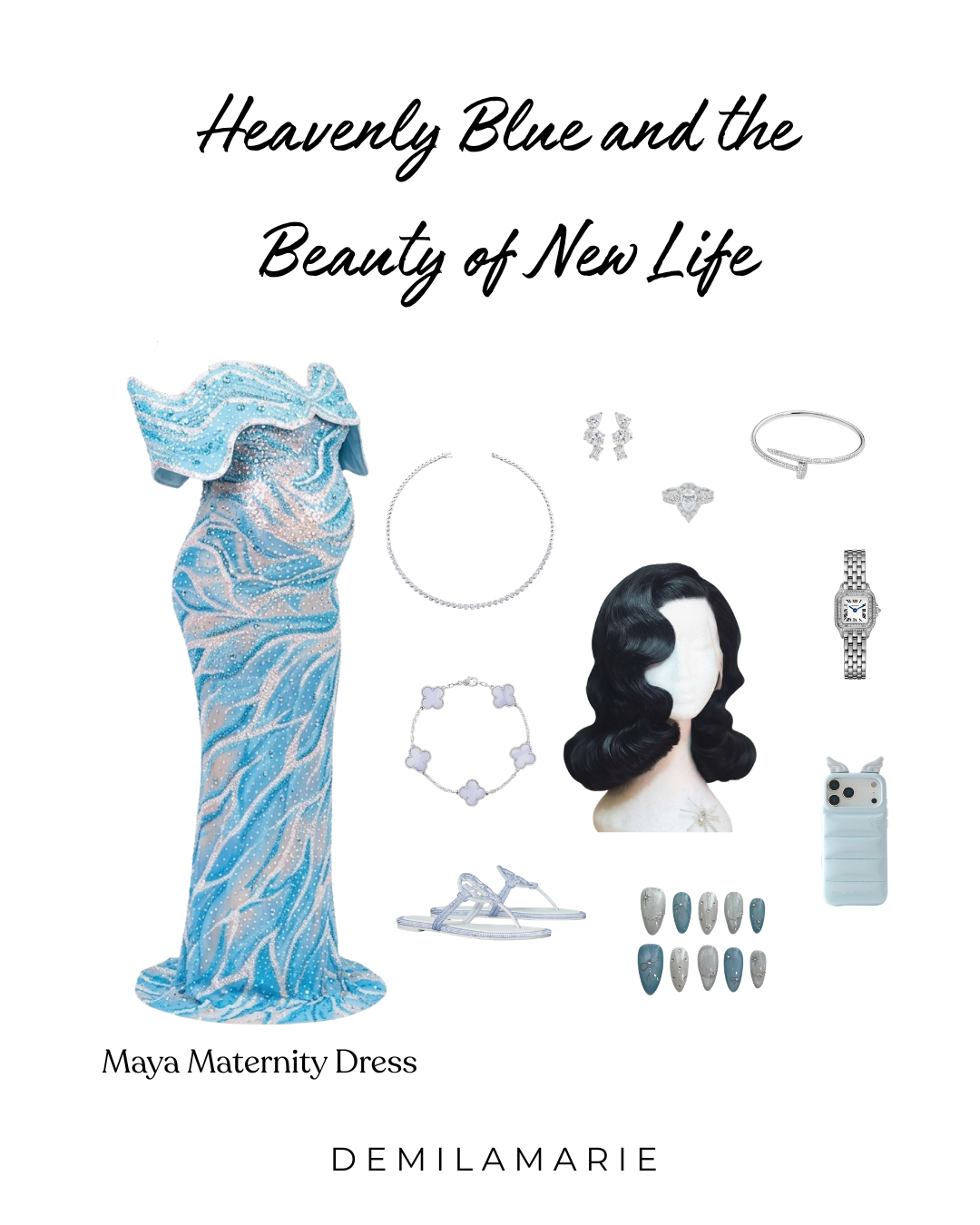 Maya Maternity Dress (Blue and Pink S,M Ready to Ship)