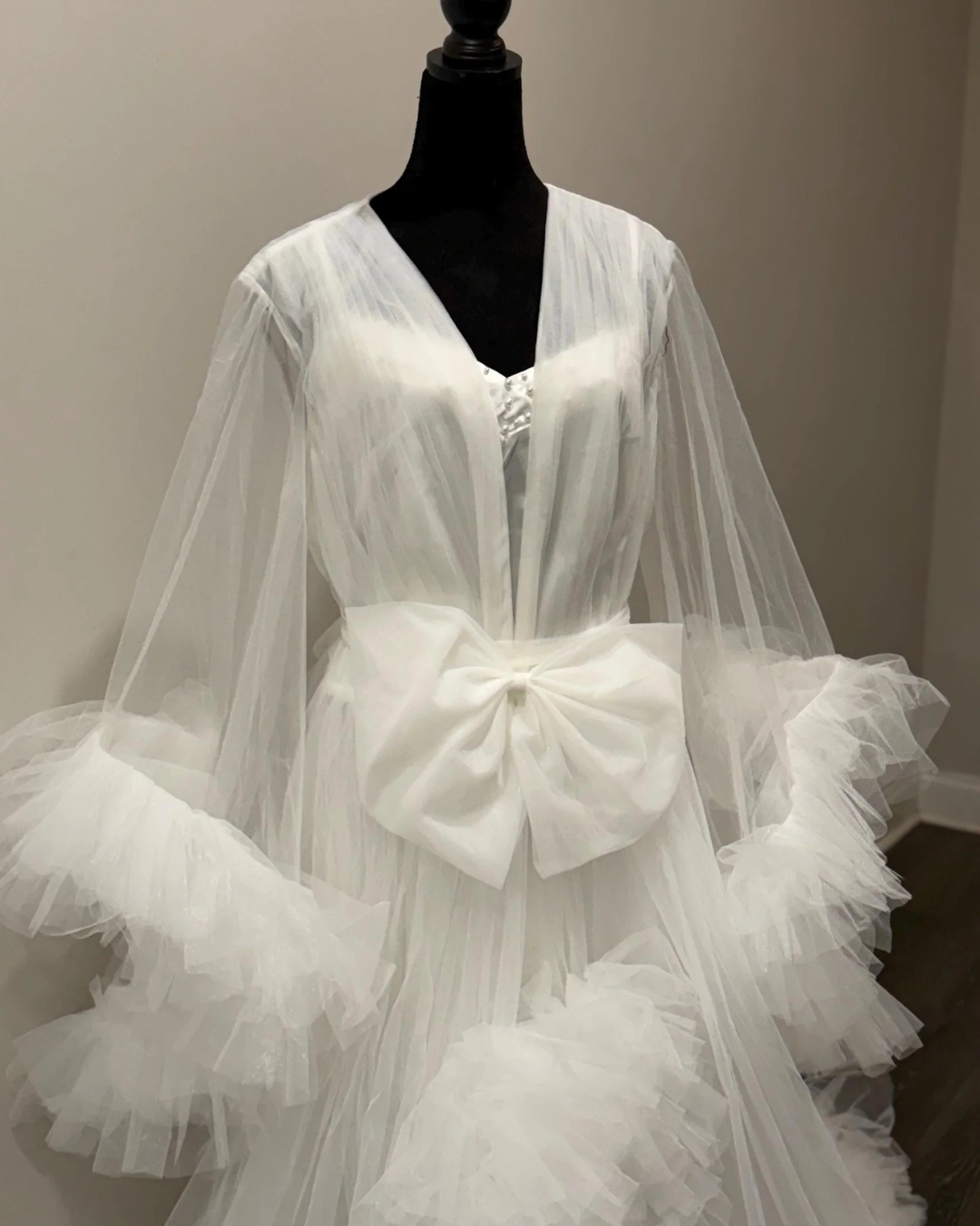 Julia Bridal Robe and Pearl Slip Dress (Ready to Ship)