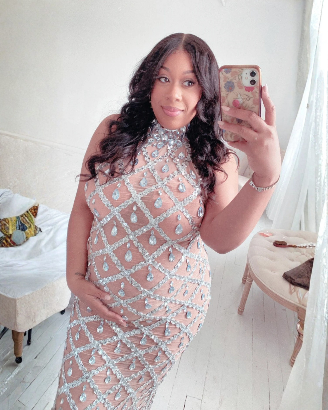 Tina Diamond Maternity Dress Plus Size