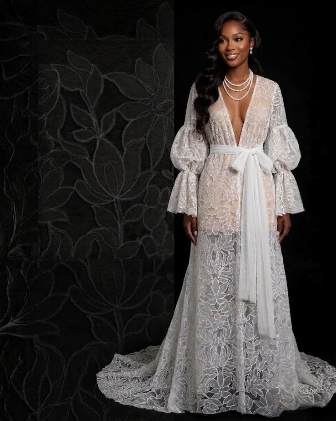 Katie Lace Bridal Robe