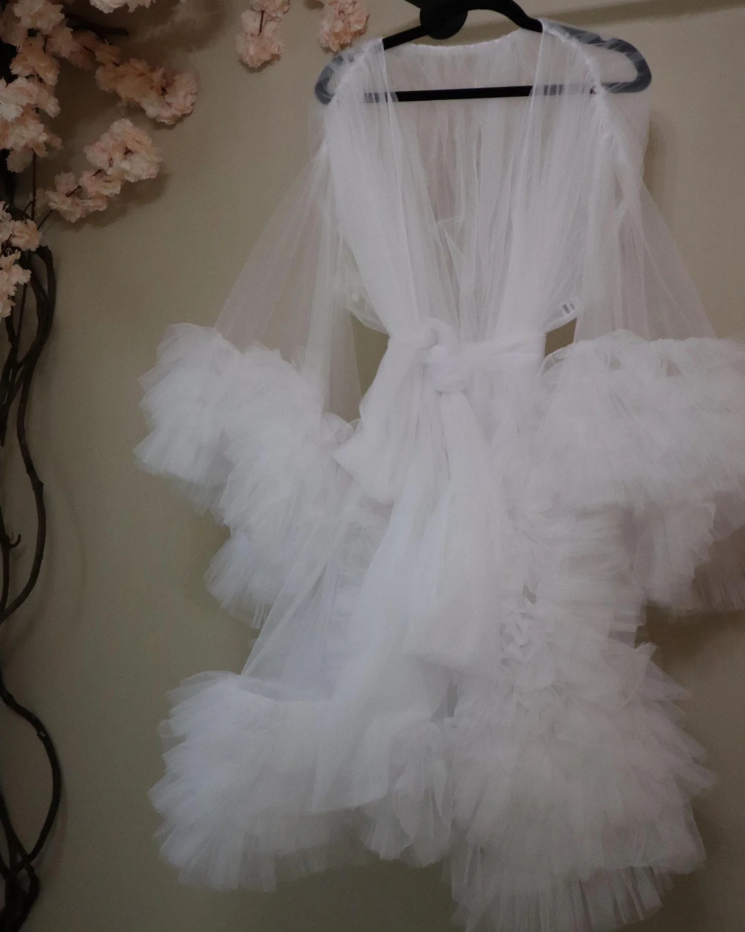 Bridal Robe, Wedding Robes, Short Tulle Robe, Wedding Day Robe, Gift for Bride To Be, Bridal Morning Robe, Gift For Her, 2025 Bride, 2026 Bride