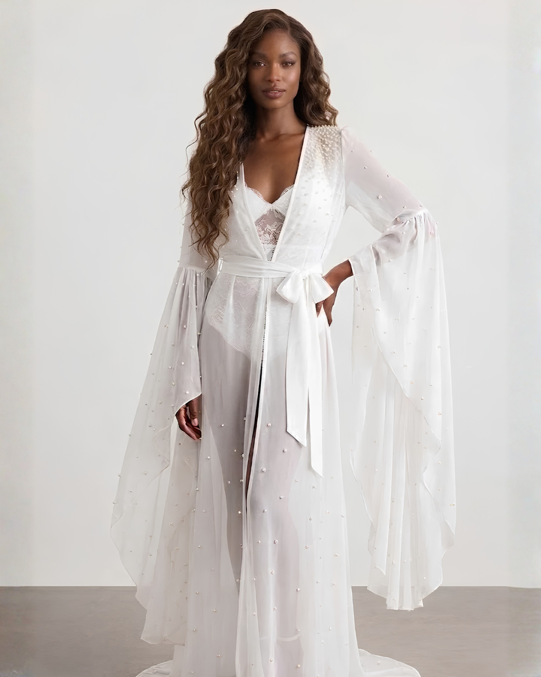 Celestine Pearl Bridal Robe