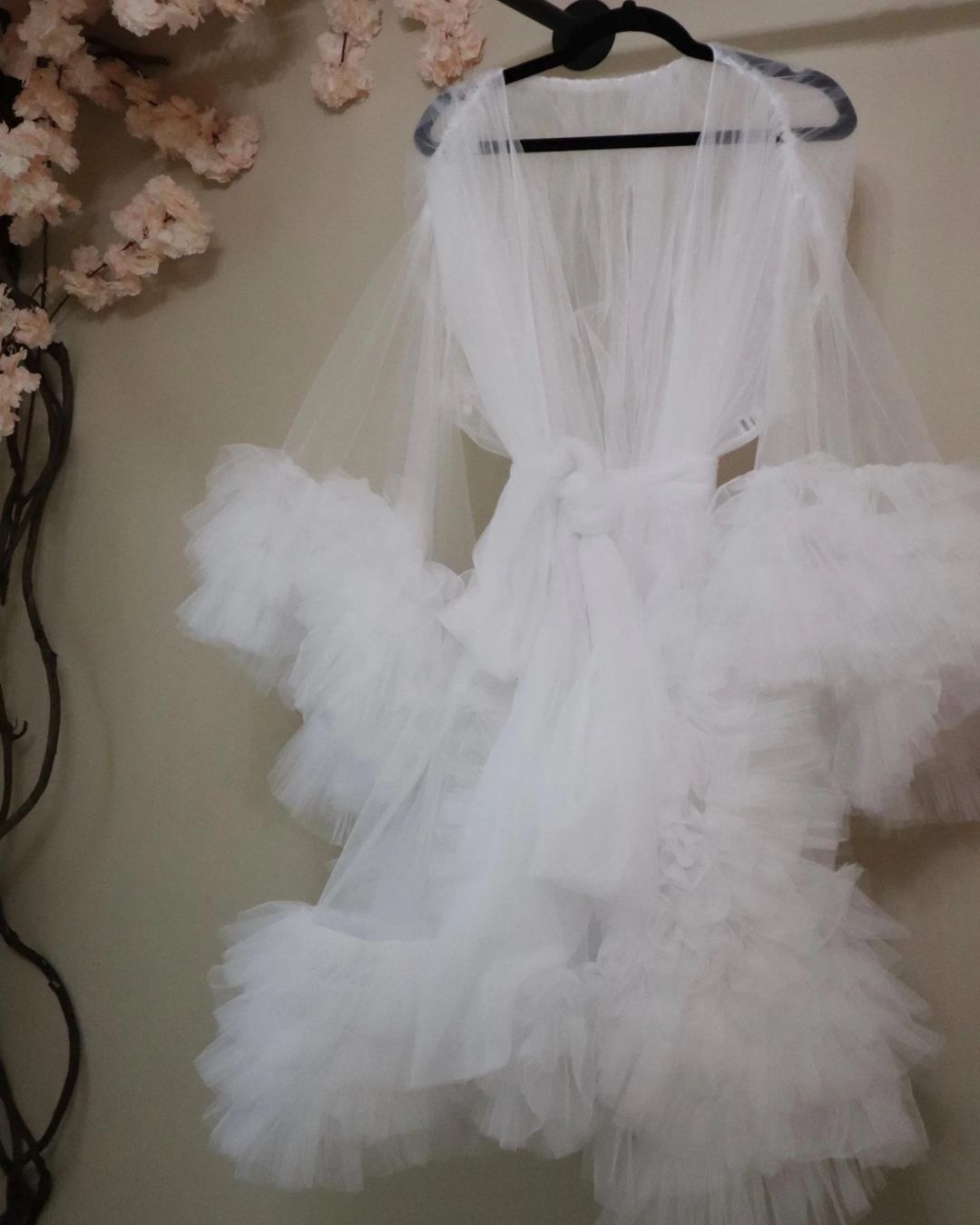 Bridal Robe, Wedding Robes, Short Tulle Robe, Wedding Day Robe, Gift for Bride To Be, Bridal Morning Robe, Gift For Her, 2025 Bride, 2026 Bride