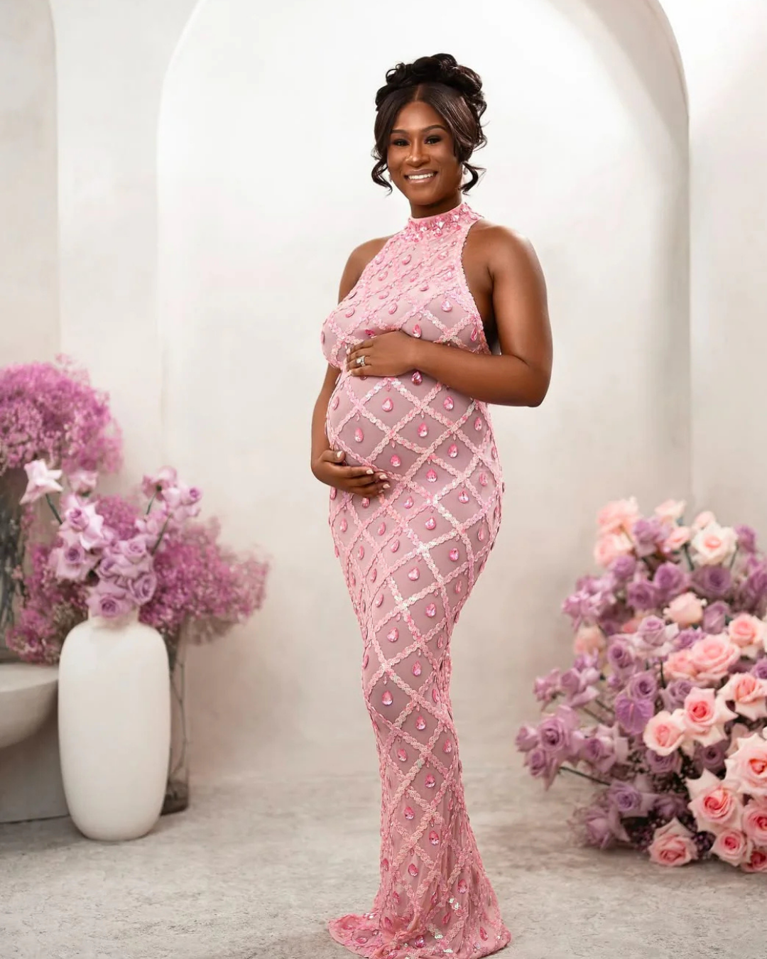 Tina Diamond Maternity Dress Plus Size