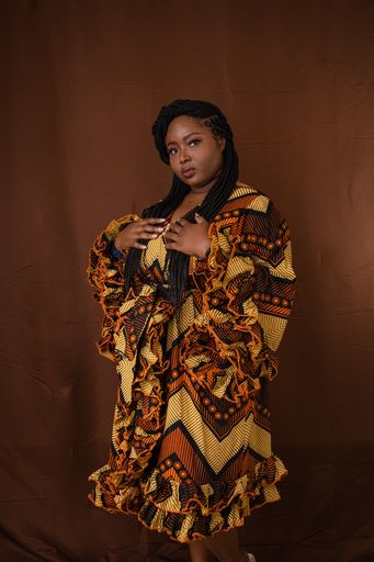 Ona African Ruffle Dress