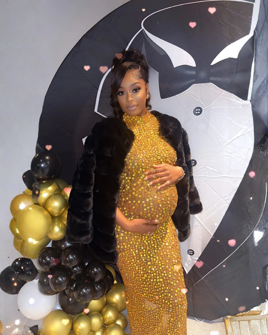 Goldie Maternity Dress (M, L Ready to Ship) Gold / L