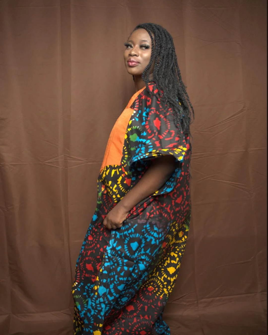 Adire Bubu Dress, Silk Adire, Kaftan, African Dress, Tie & Dye, African Bubu Dress, Handmade Dress, Nigerian Dress, Cotton Boubou, One size