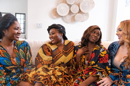 Tayo African Ruffle Dress